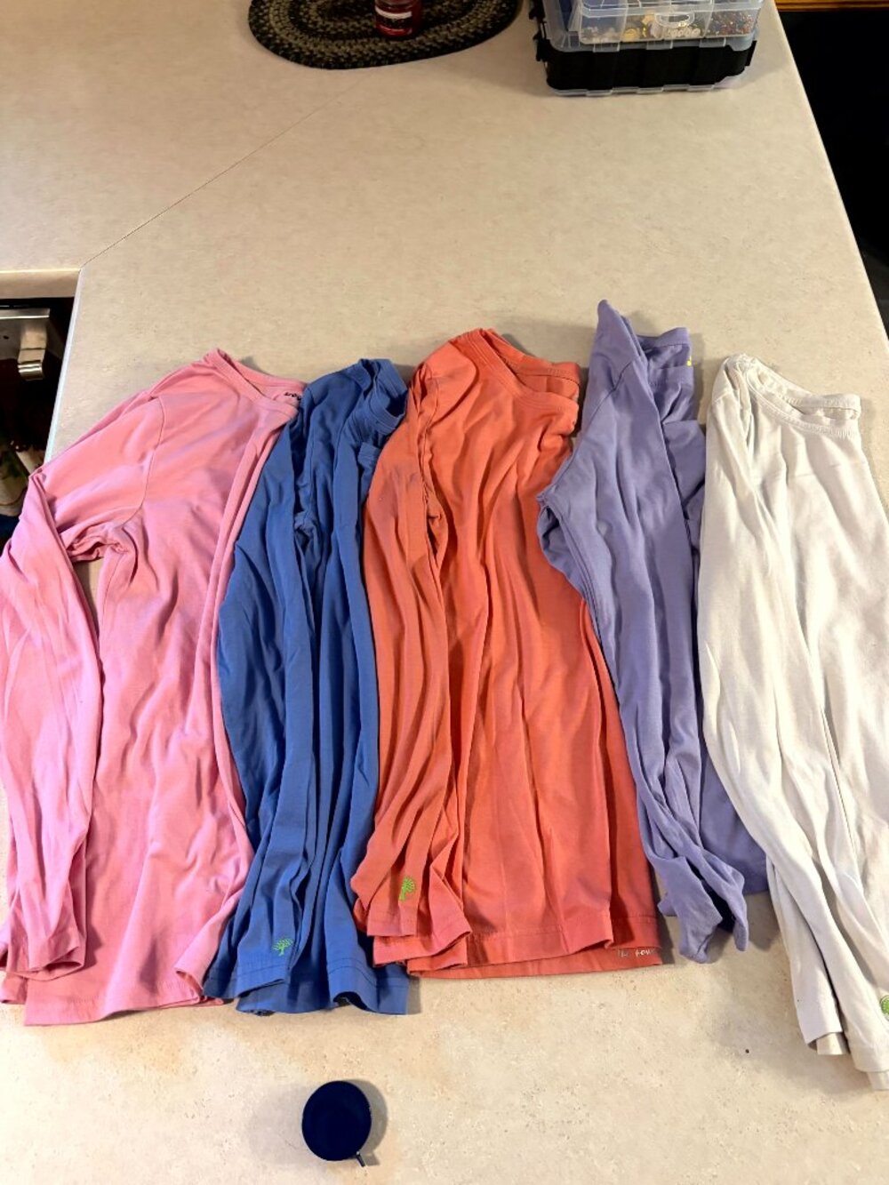 Lot of 5 Long sleeve T-shirts Women's Uniform shirts Size Medium Various Brands